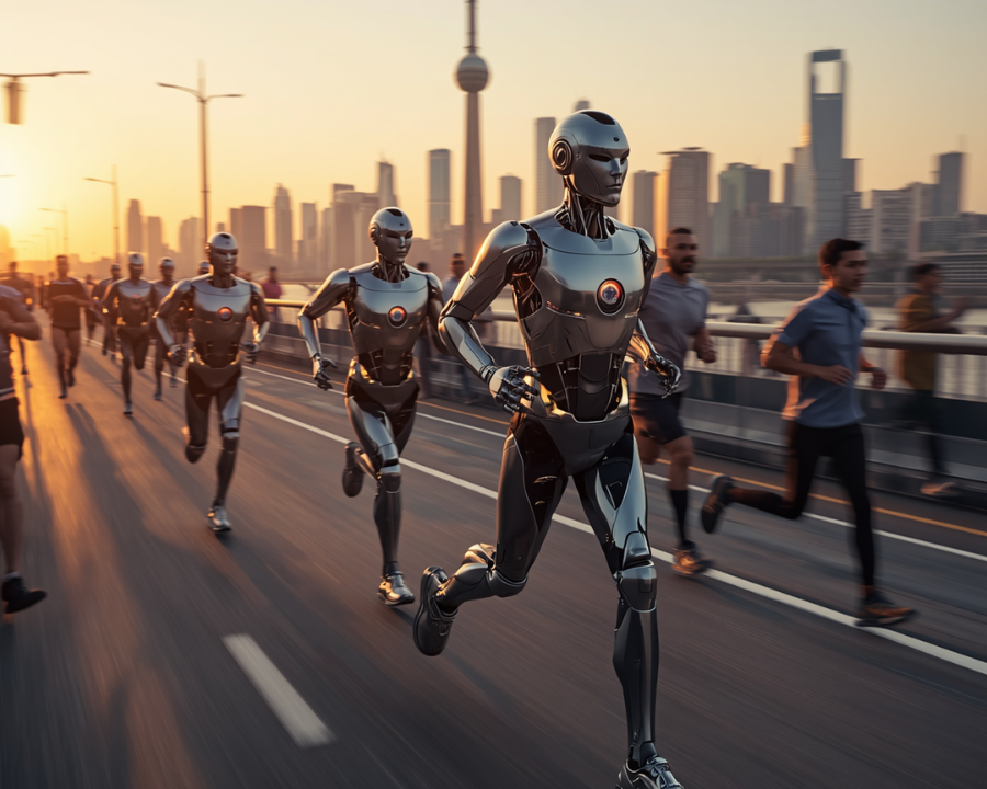 Roboter laufen Halbmarathon: Effizient und futuristisch